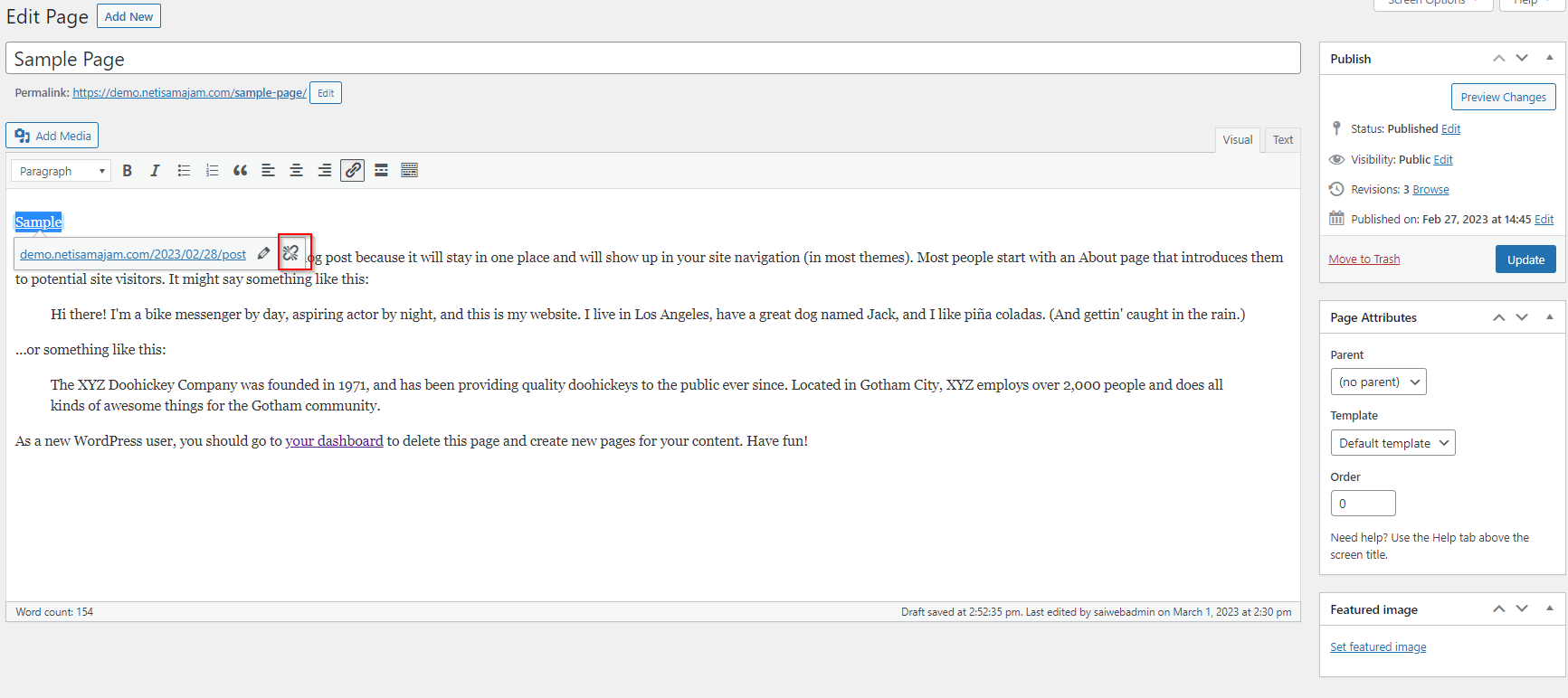 WordPress – Delete Links