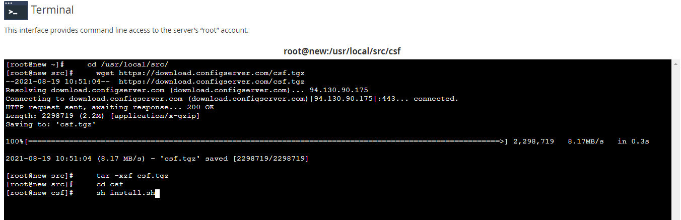 How to Install CSF Firewall via WHM/cPanel?